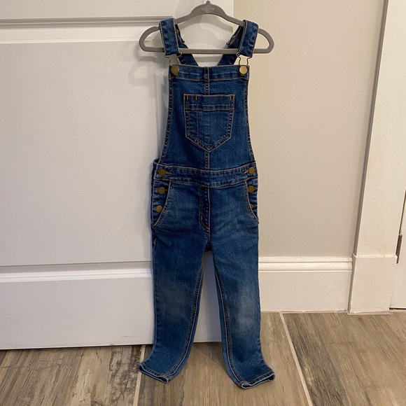 NWOT - Crewcuts girls denim overalls - size 5 - Picture 6 of 8